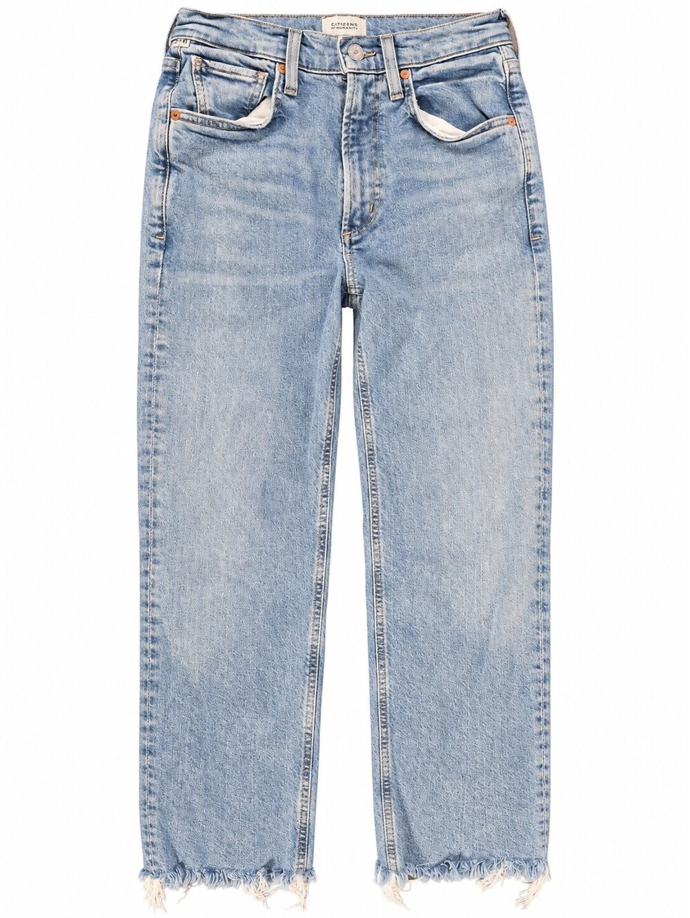 Citizens of Humanity Daphne Crop Jeans Size 24 Raw Hem Light Wash
